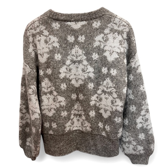 Lewit Jacquard Wool/Mohair Blend Sweater Size Medium - Picture 4 of 11